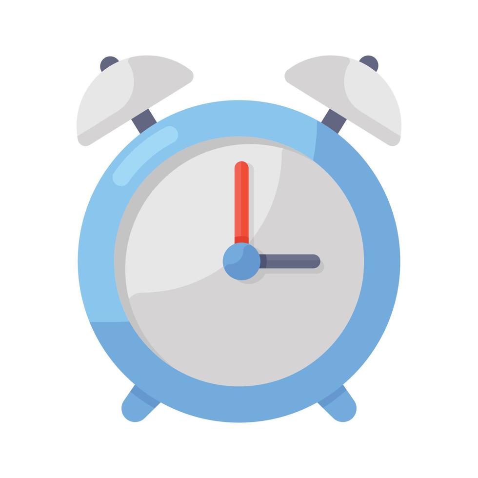 Alarm clock vector style, alarm bell in modern flat style