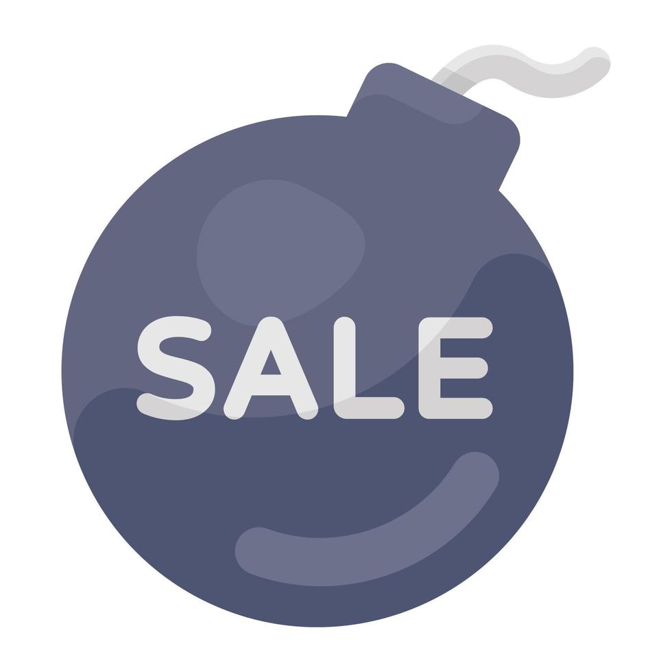 An icon of blast sale, editable vector