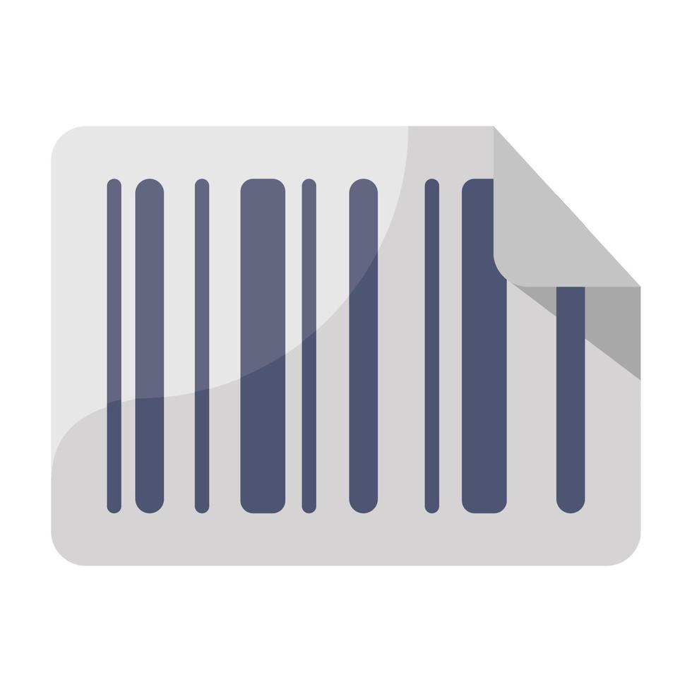 Barcode icon in editable style, universal product code vector