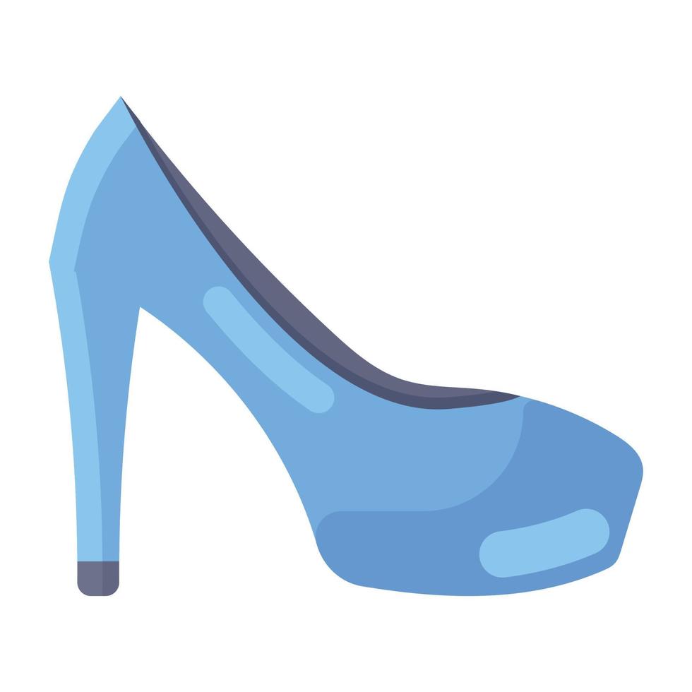 Adorable high heel, footwear icon in editable flat design vector