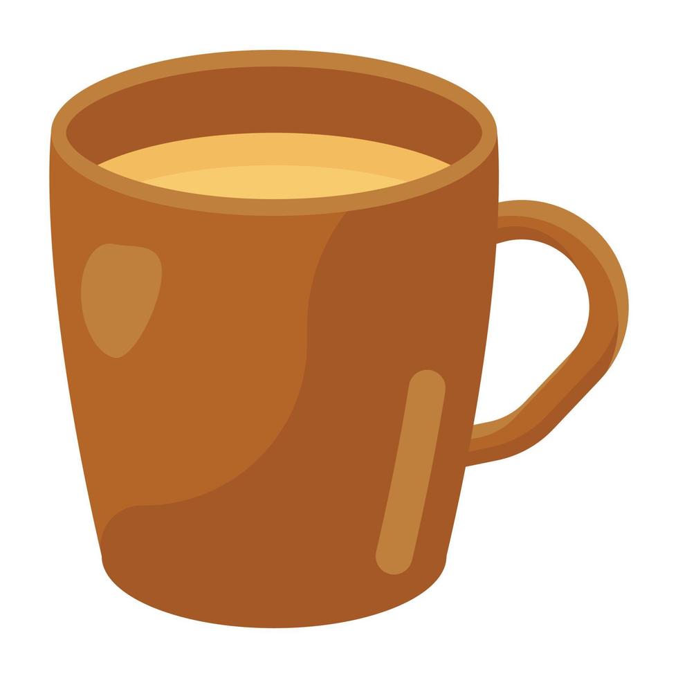 icono de taza de té en estilo plano moderno vector