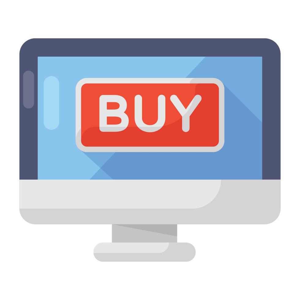 A trendy flat vector of buy online concept, flat icon