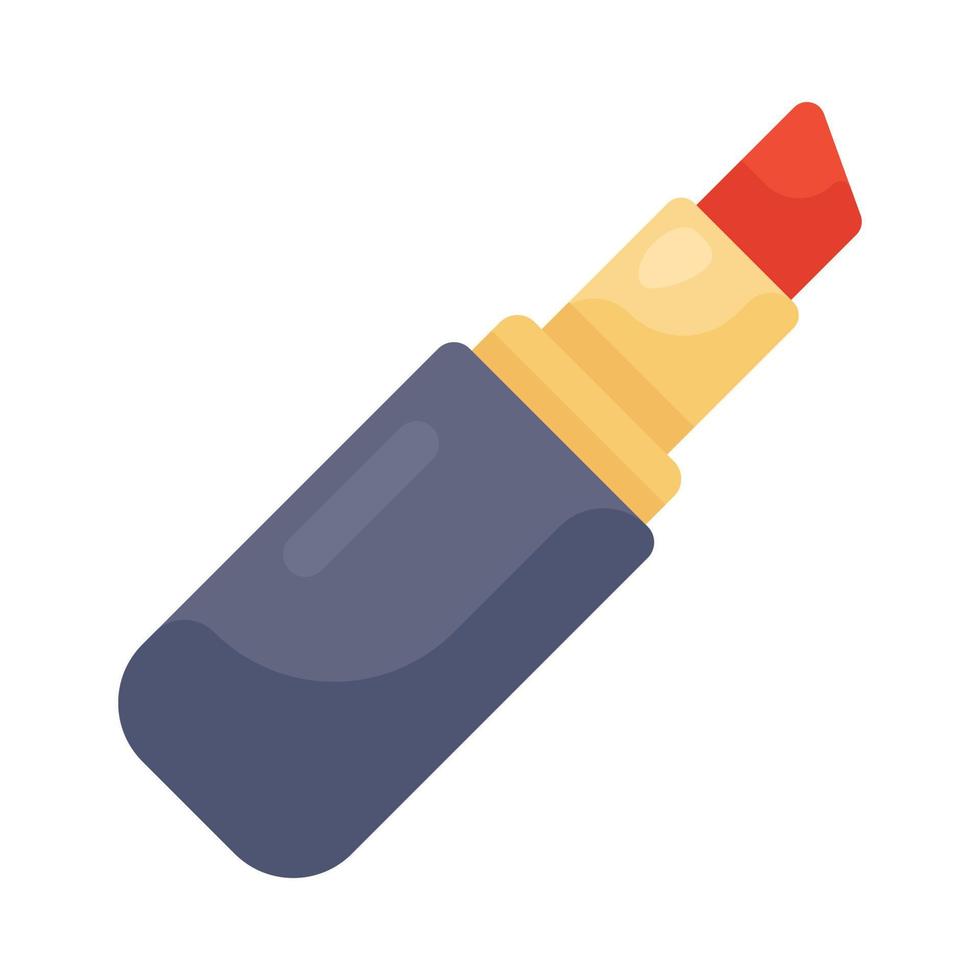 Ladies lipstick vector in flat design