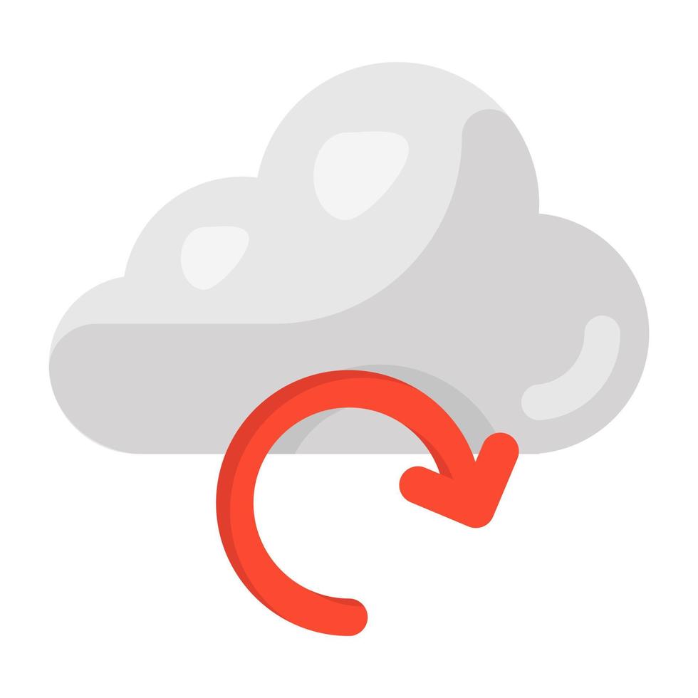 Editable flat vector design of cloud computing