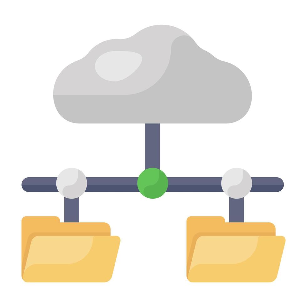 Icon of networking in flat design vector