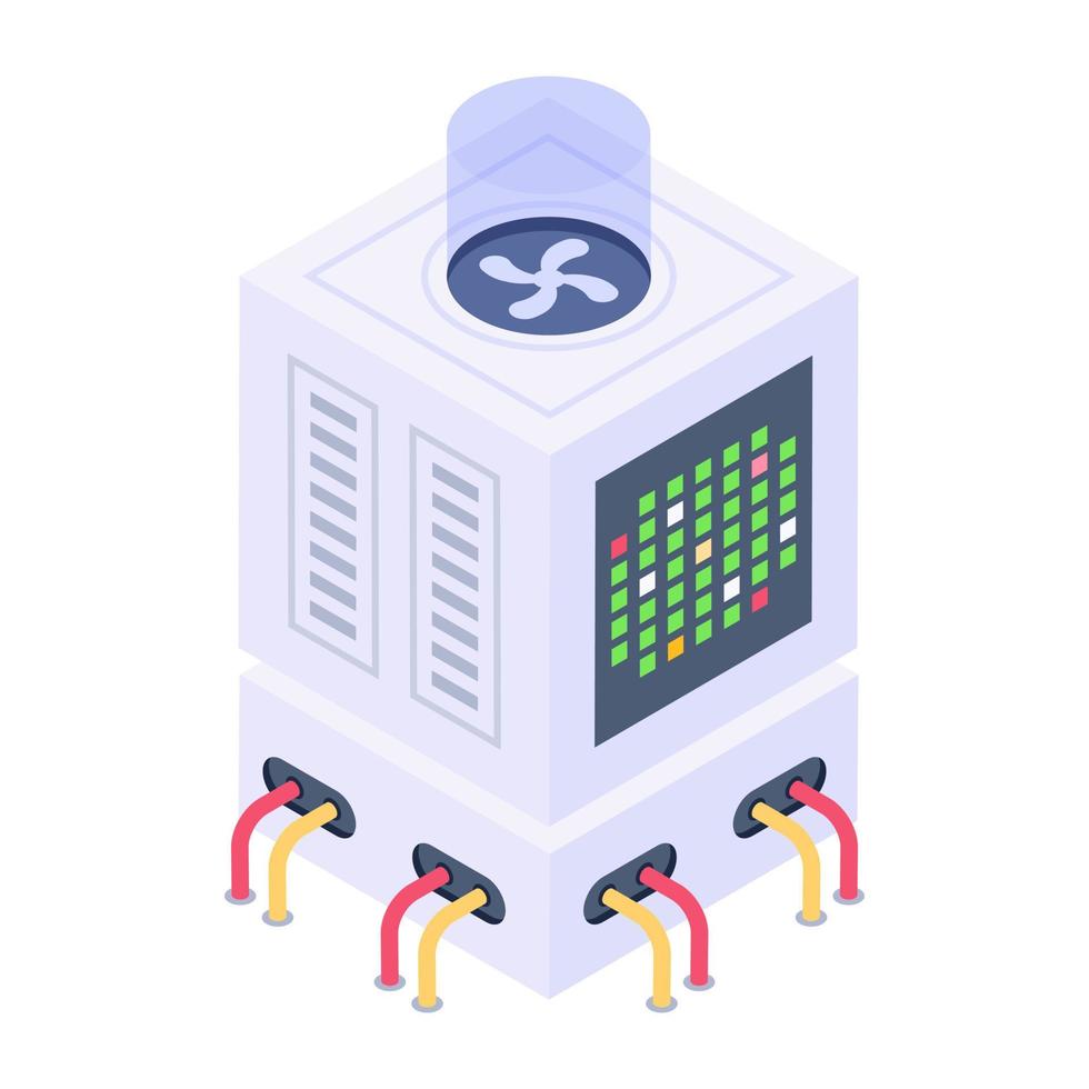 Server racks isometric style editable vector