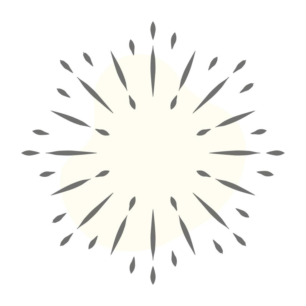 Sunlight pattern icon of line style, bursting tattoo vector