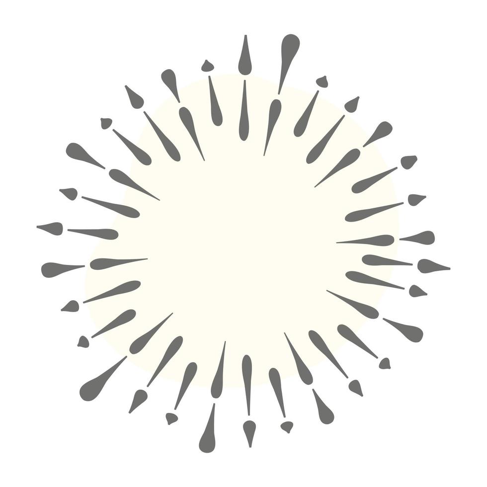Sunbeam icon of linear style, sunshine bursting pattern vector