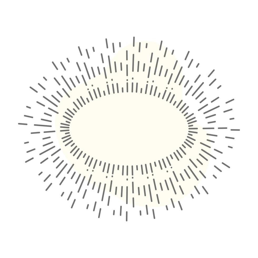Line art of sun rays, sunbrusting tattoo vector