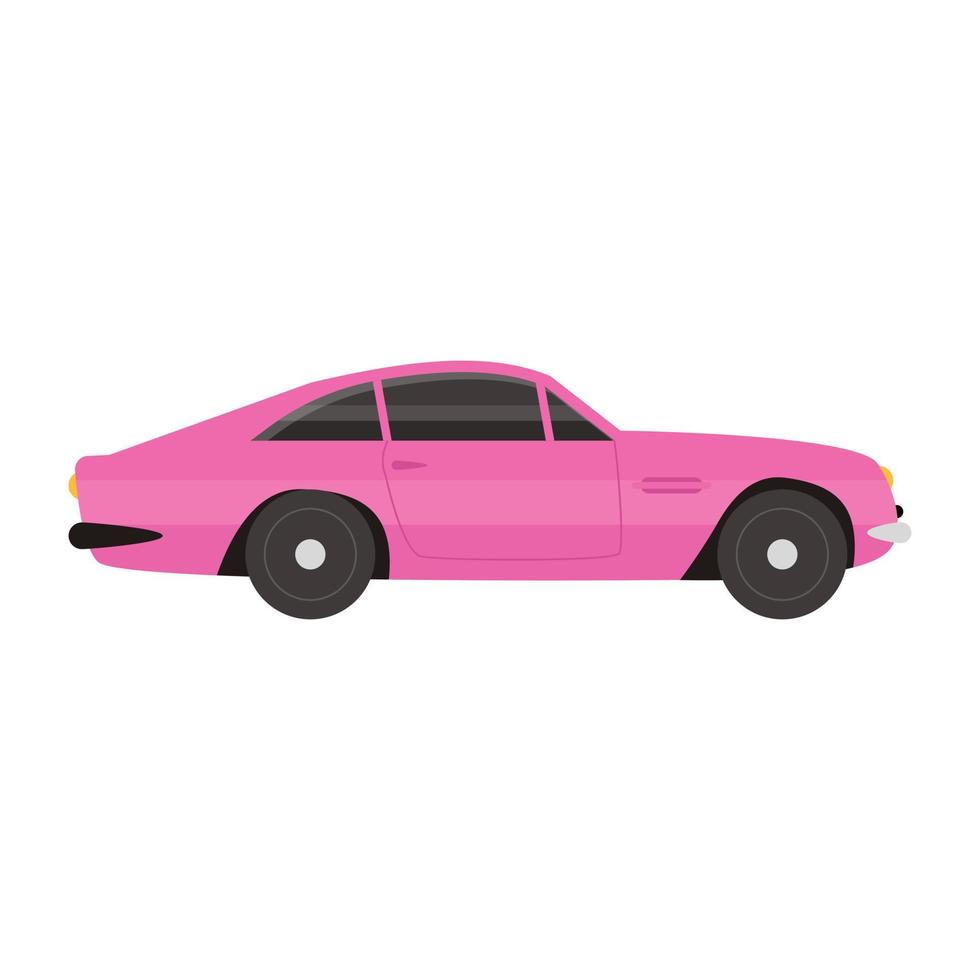 icono de coche antiguo de estilo plano, transporte retro vector