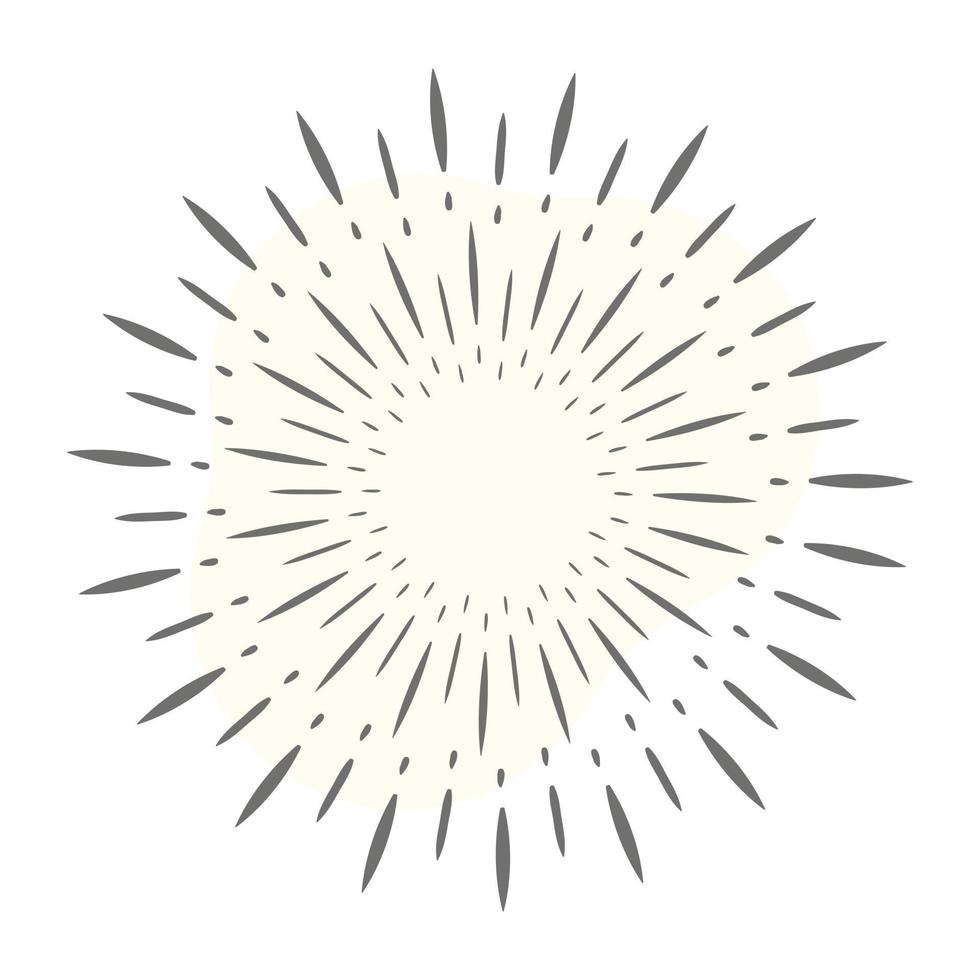 Line art of sun rays, sun tattoo vector