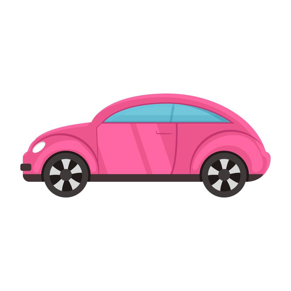 Vintage car icon of flat style, retro transport vector