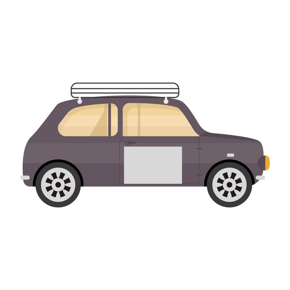 icono de automóvil antiguo de estilo plano, transporte retro vector