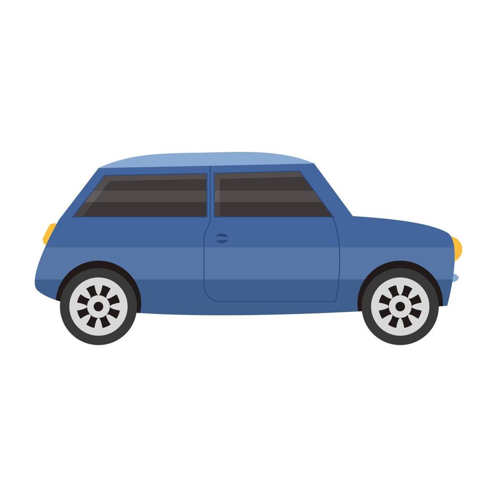 Vintage automobile icon of flat style, retro transport vector