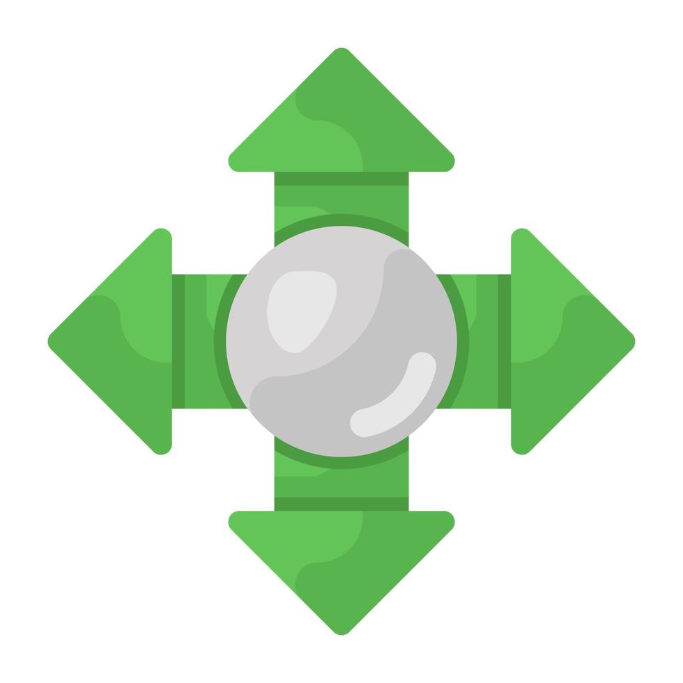 Editable icon of central network, flat design vector