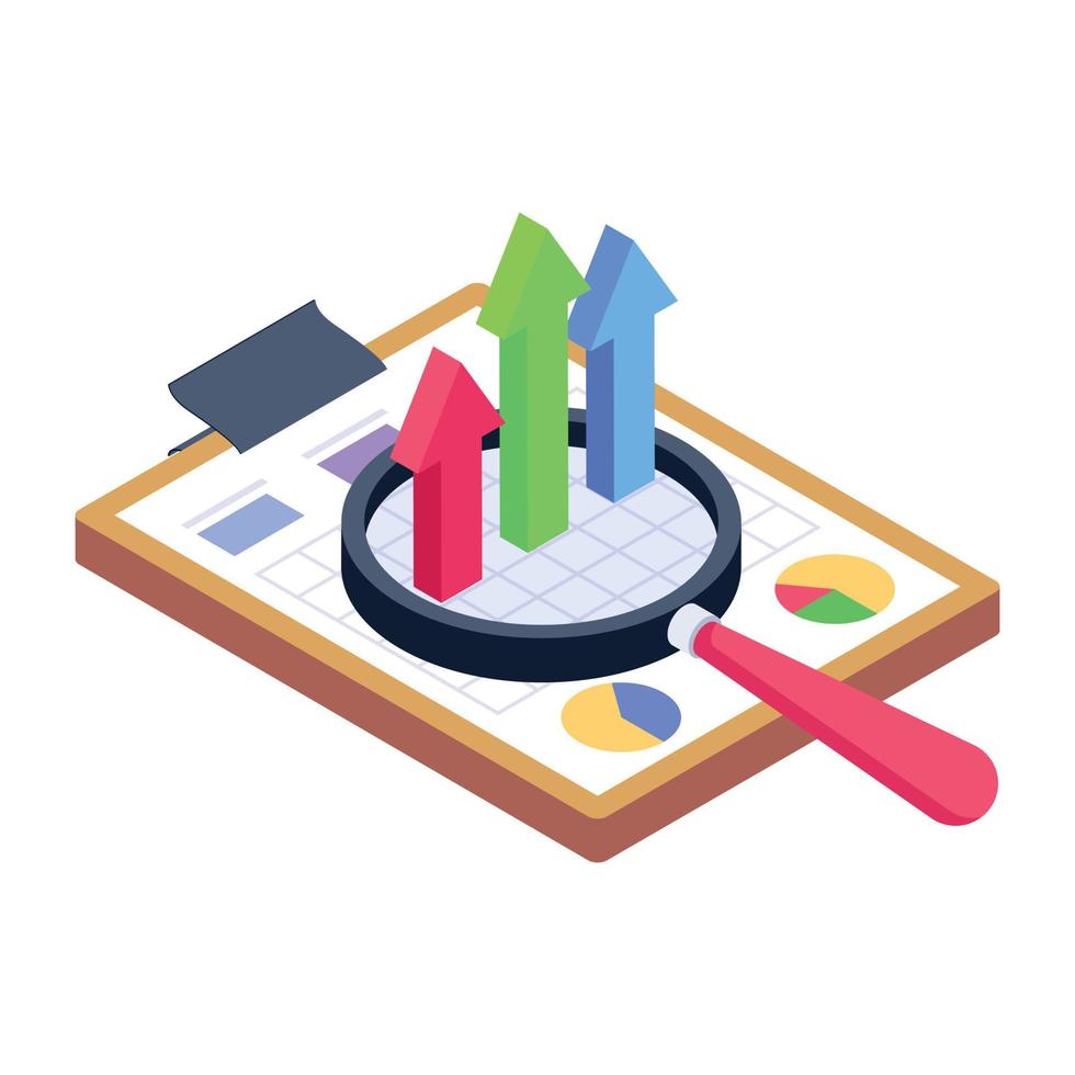 An icon of business innovation in modern isometric design vector