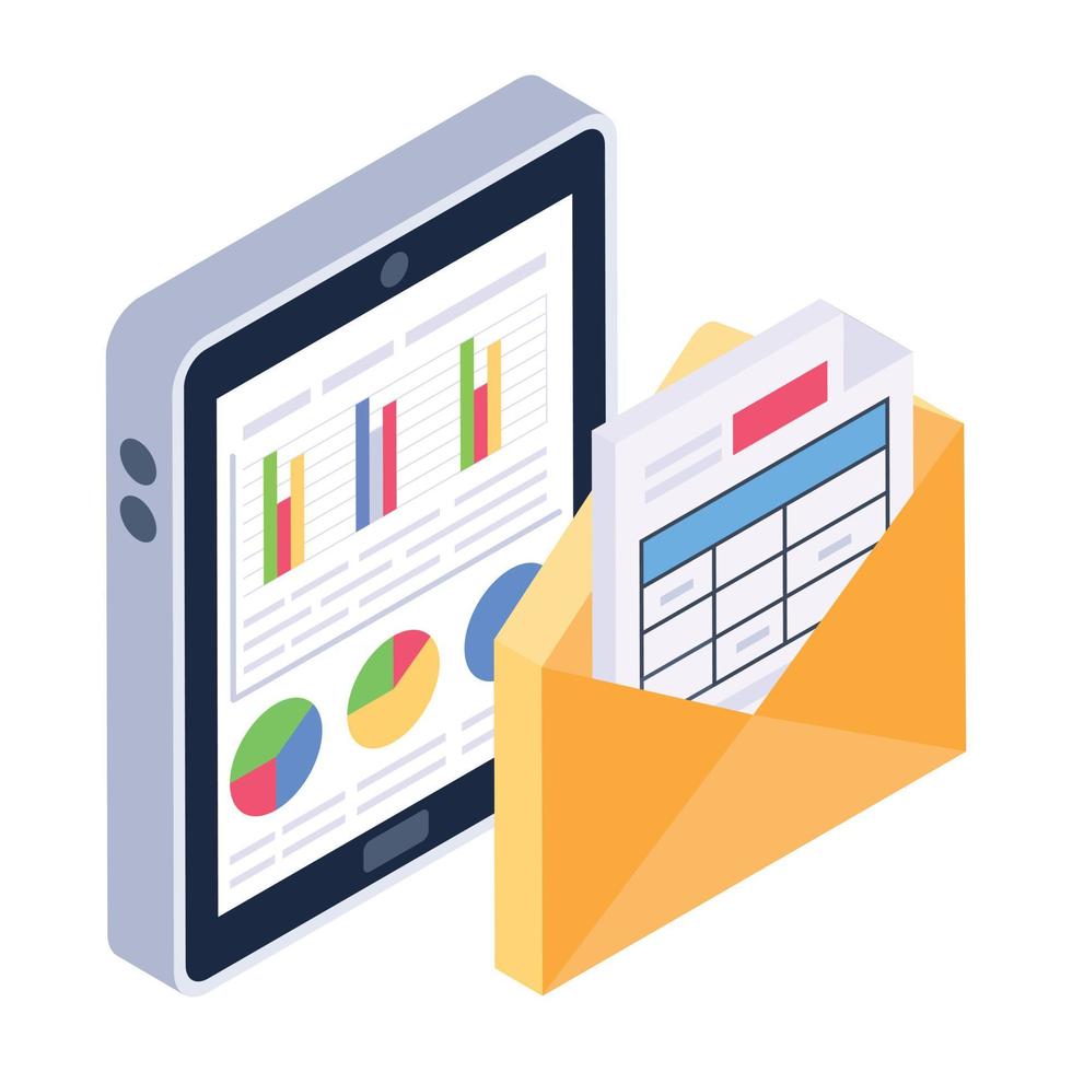 A digital banking icon in isometric design vector