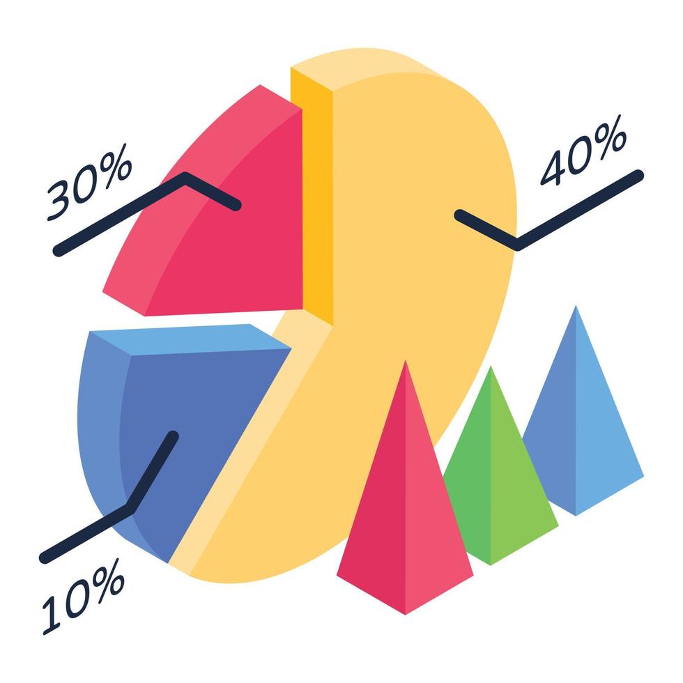 An icon of business innovation in modern isometric design vector