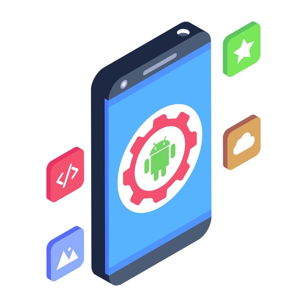 An icon design of mobile apps vector