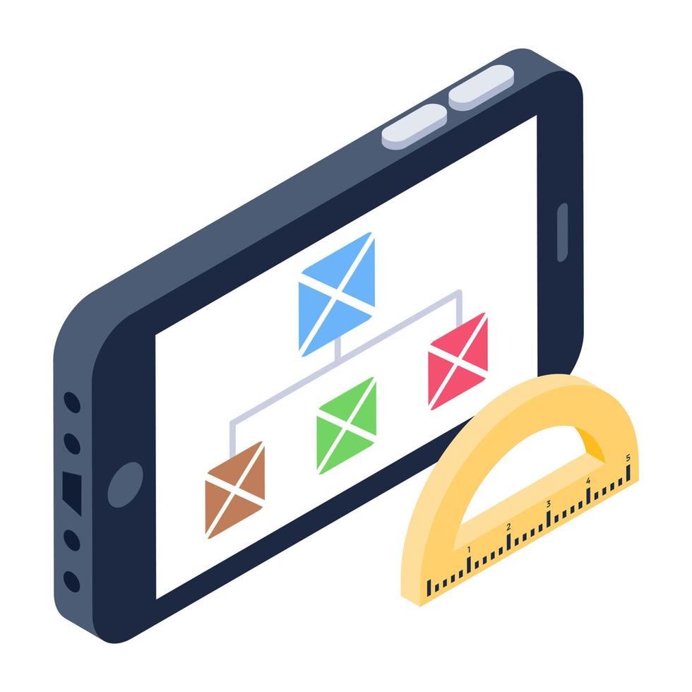 A creative design vector of mobile wireframing