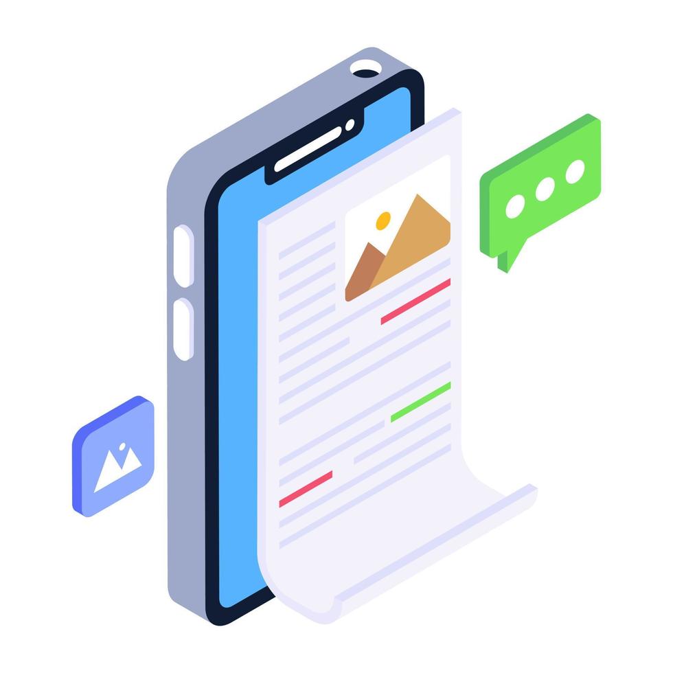 An icon design of mobile apps vector