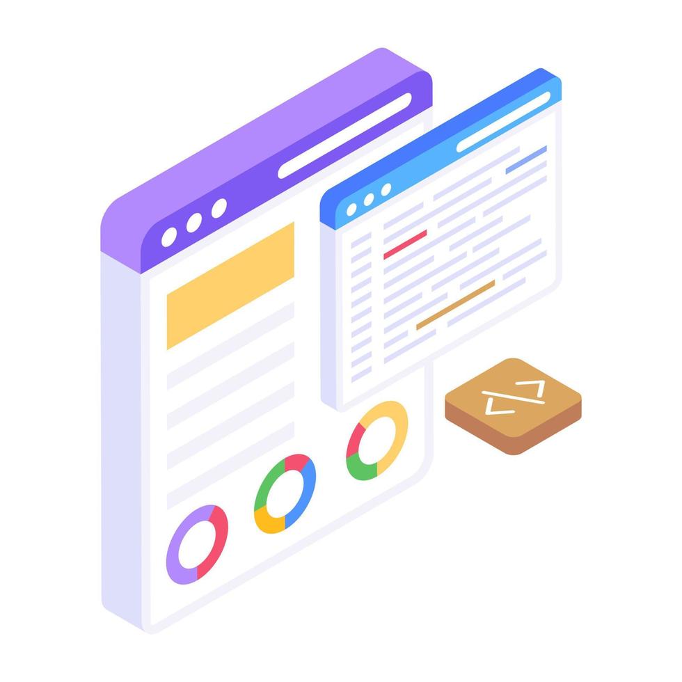 A modern style icon of web infographic vector