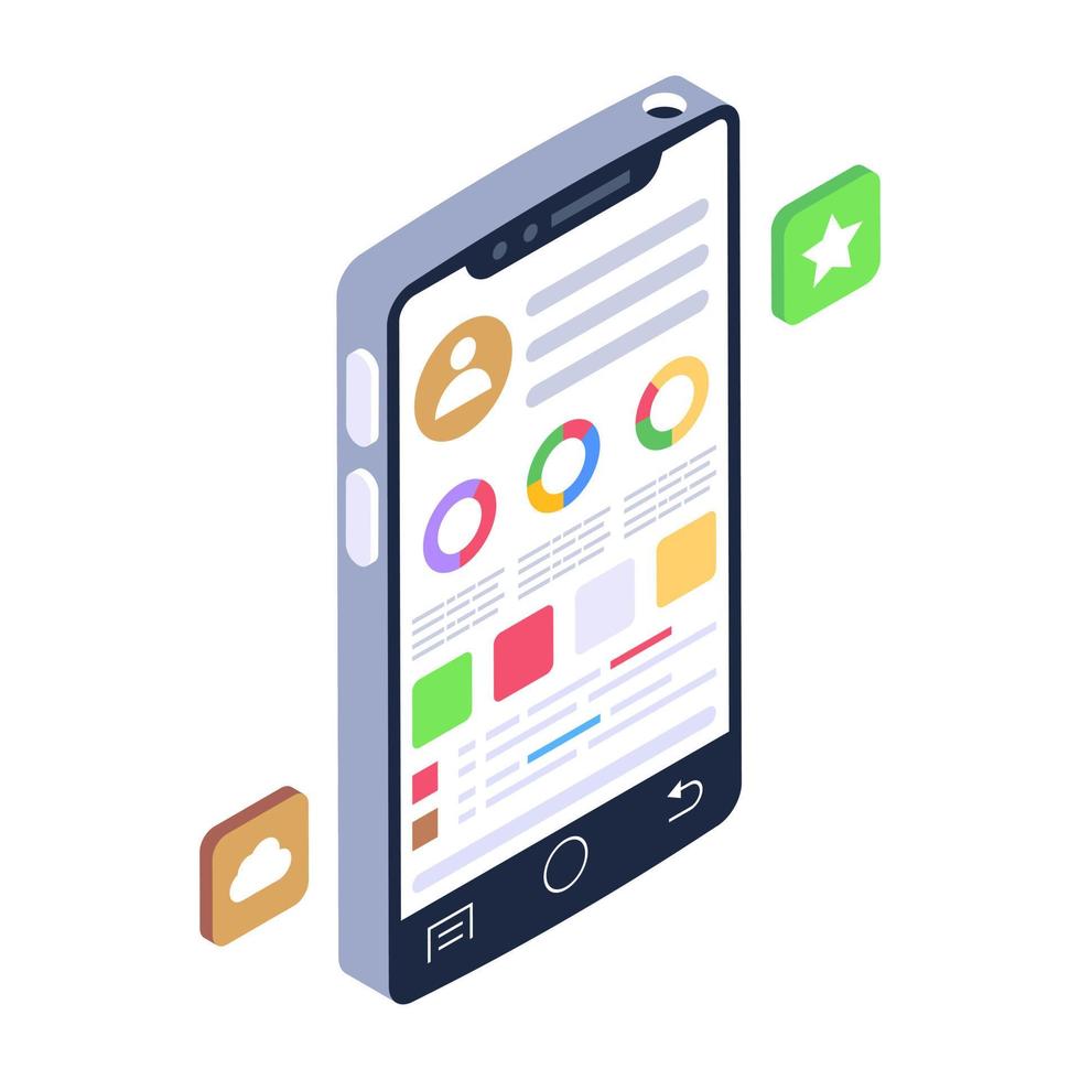 An icon design of mobile apps vector