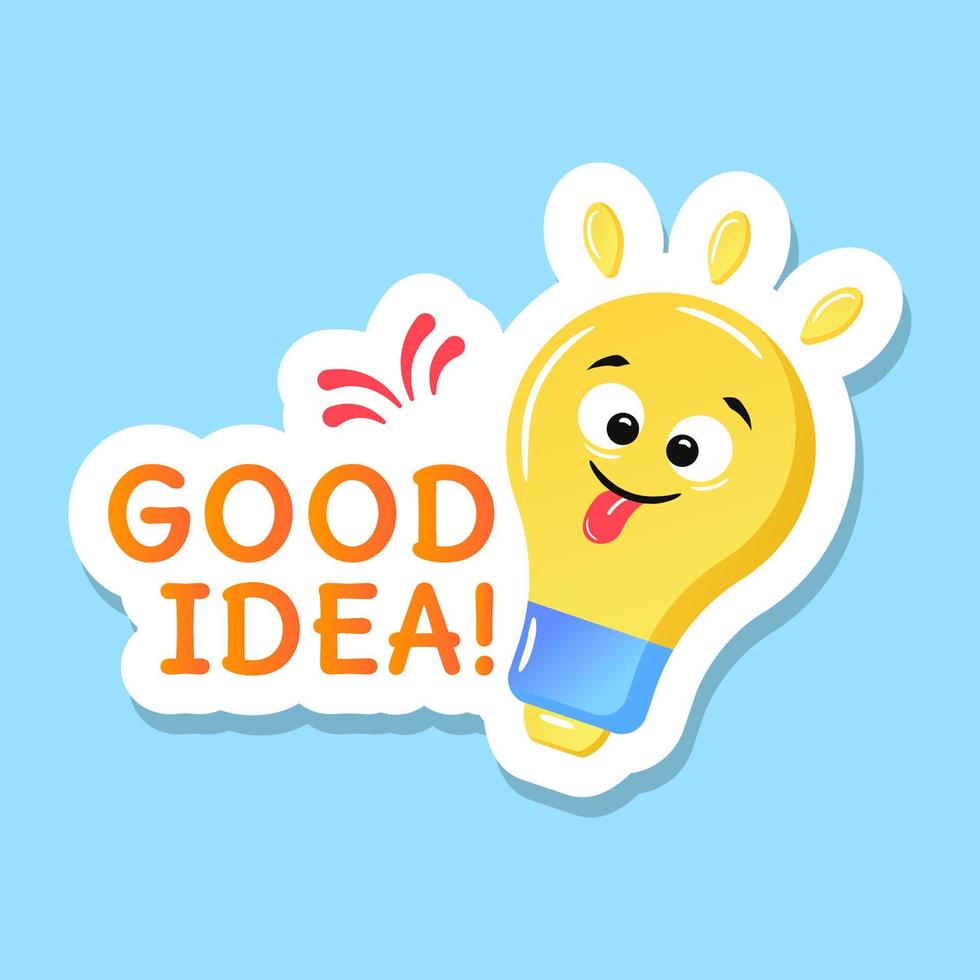 Perfect and trendy sticker for mobile and apps, good idea vector