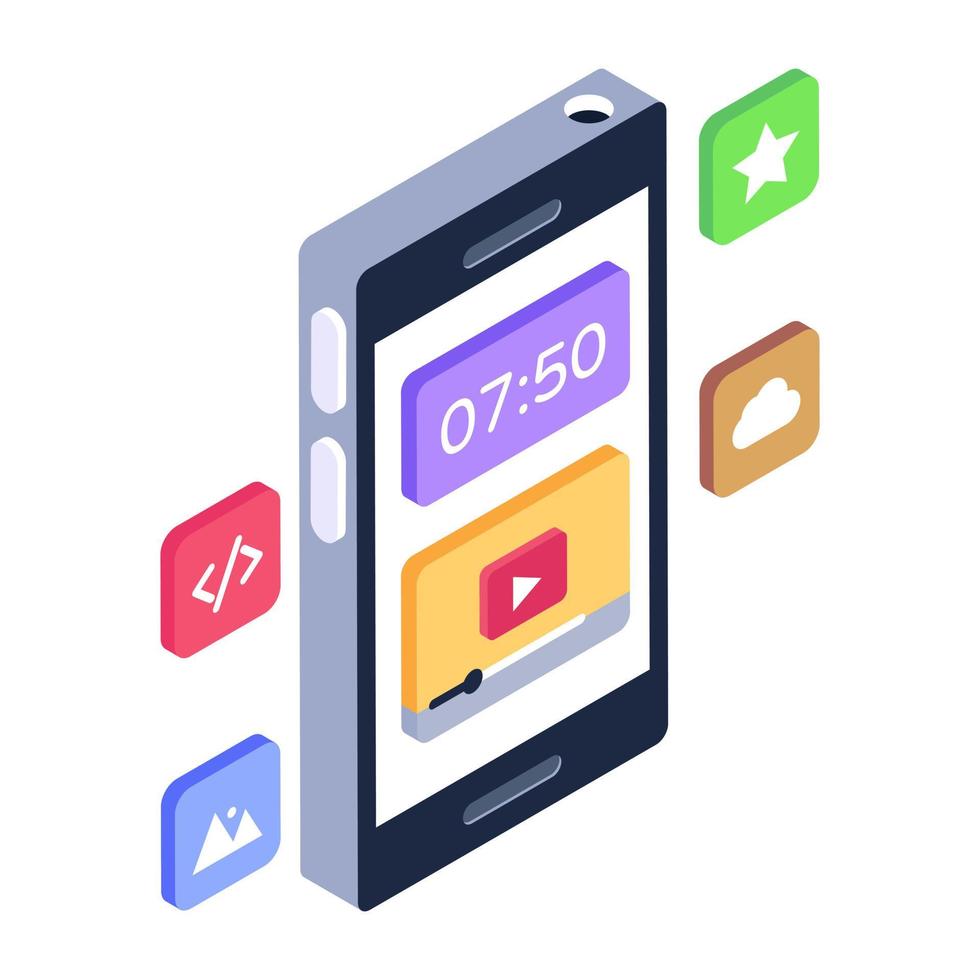 An icon design of mobile applications vector