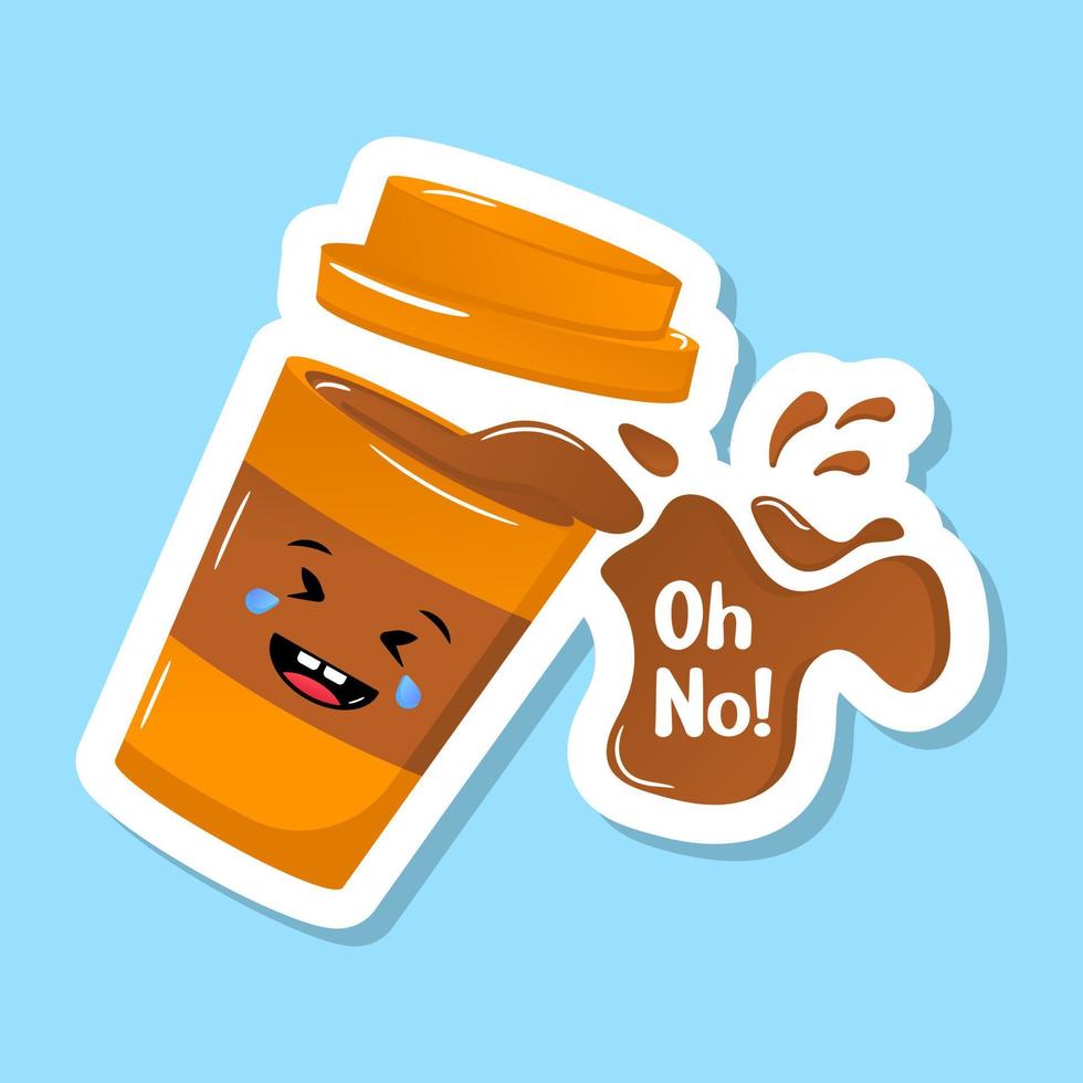 A coffee spill flat vector download