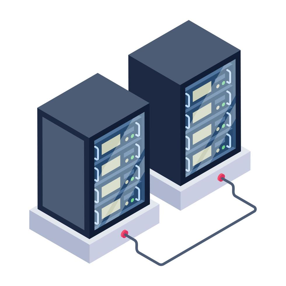 Icon of server content in isometric style vector