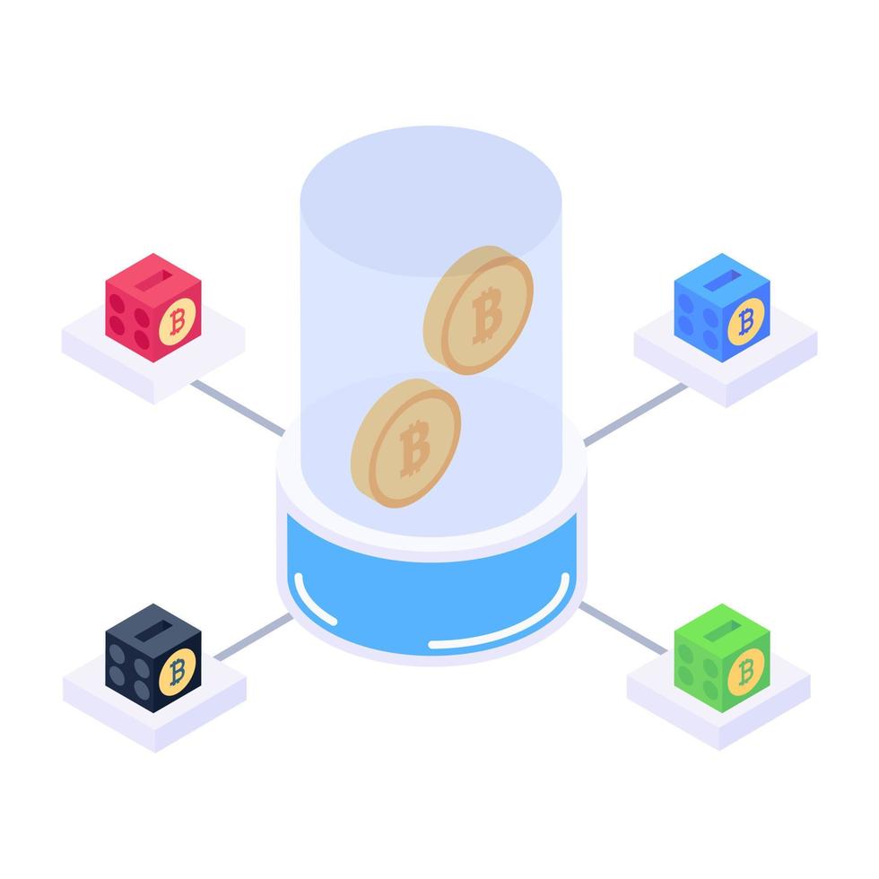 Icon of server content in isometric style vector