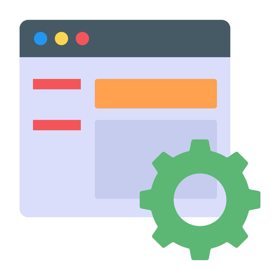 Unique flat icon of web Settings vector