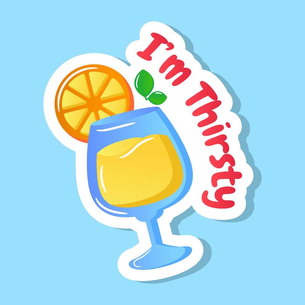 pegatina plana de limonada fresca, diseño editable vector