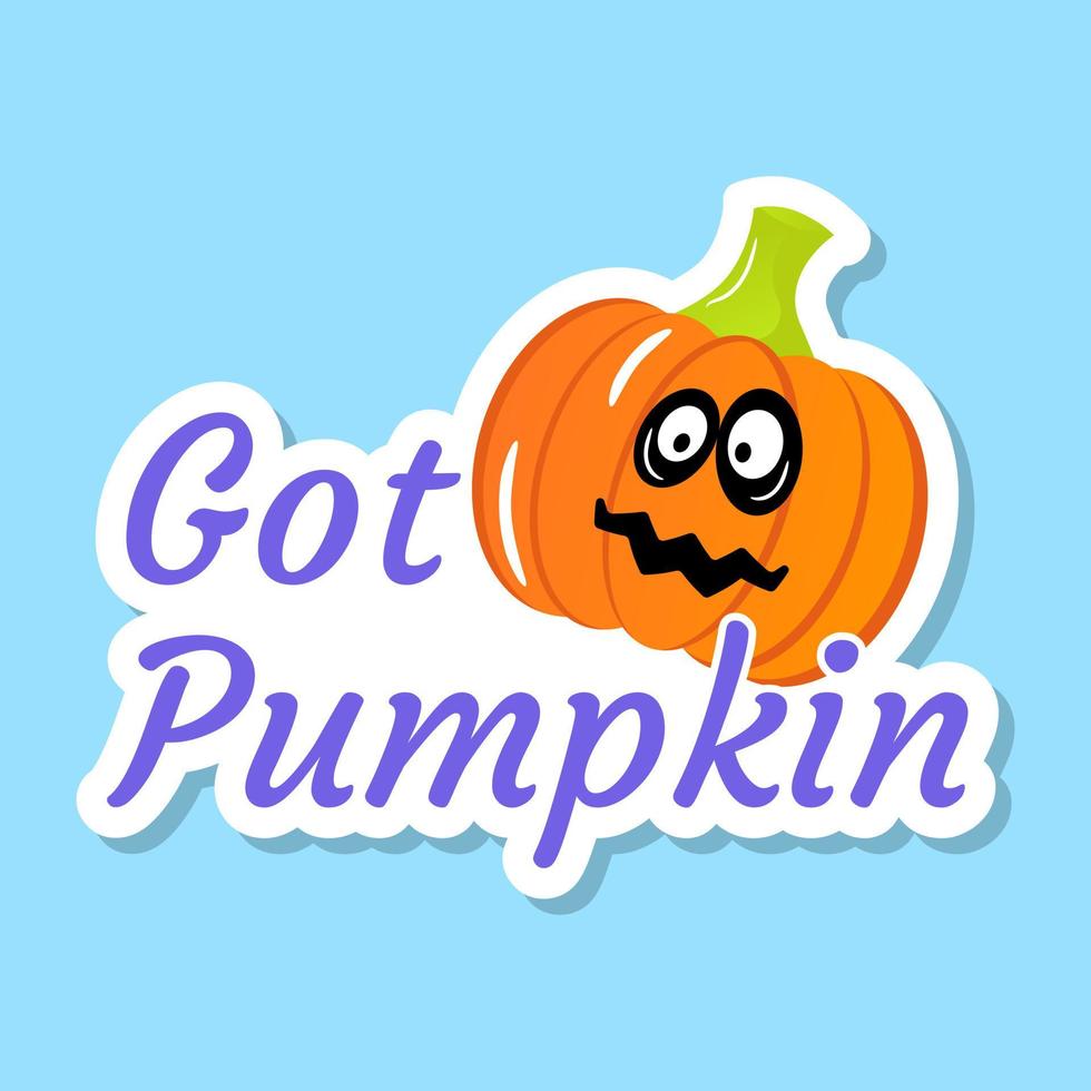 Halloween pumpkin, flat design vector