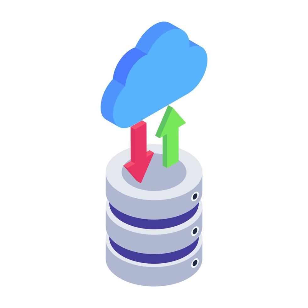 Icon of server content in isometric style vector