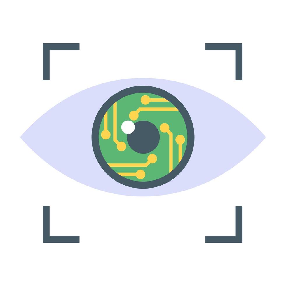 Smart lens in flat icon vector