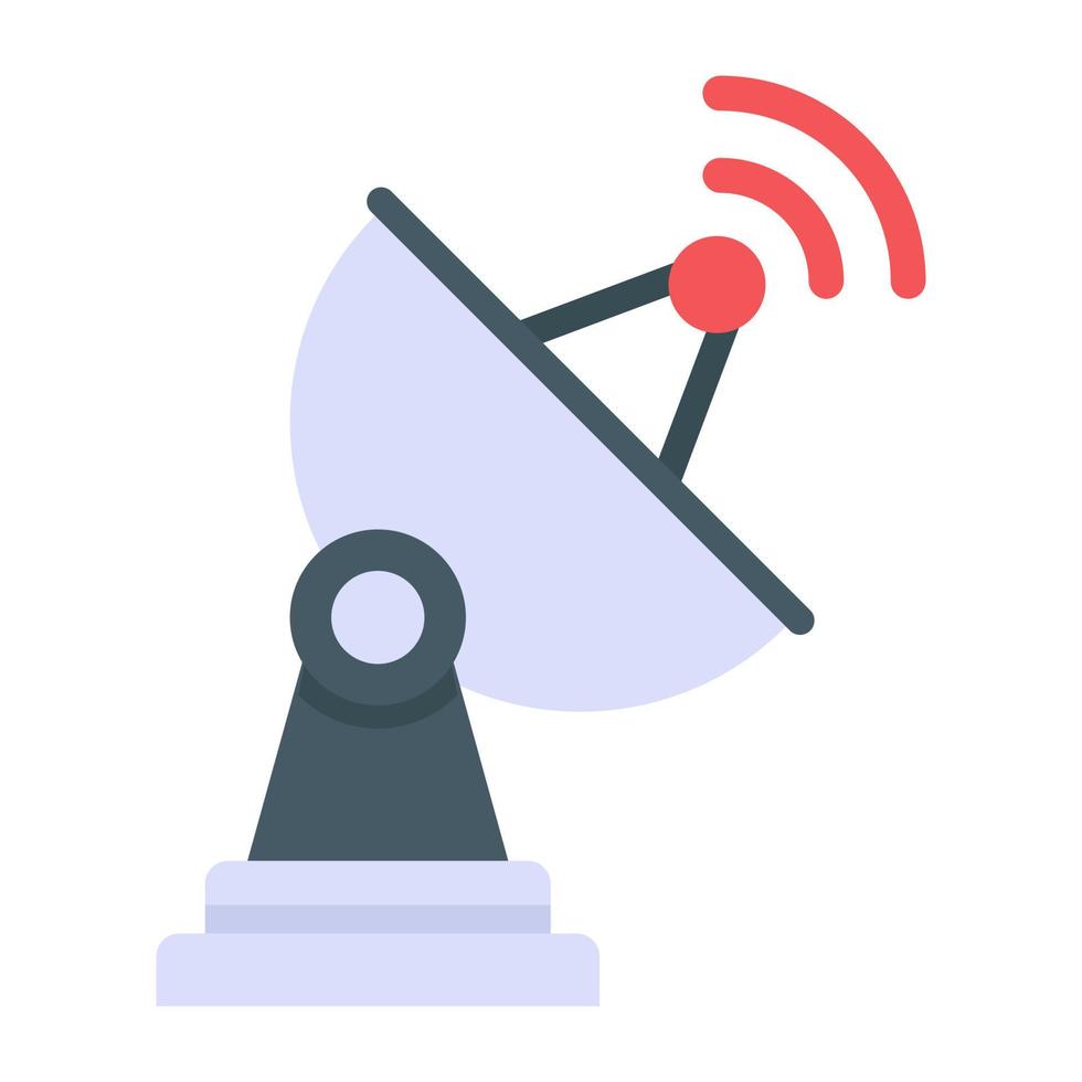 Trendy flat icon of satellite dish vector