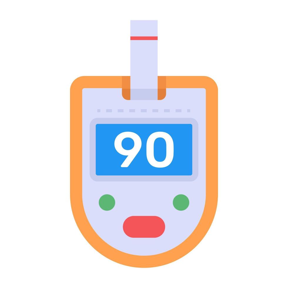 Digital glucometer flat icon vector