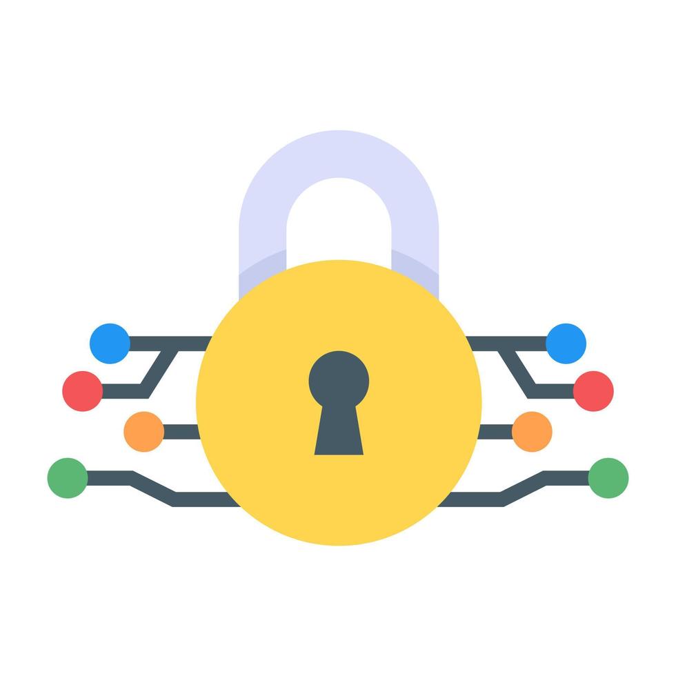 Encryption in flat trendy icon vector