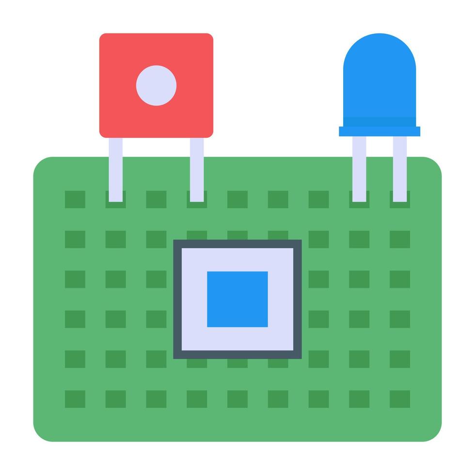 Mainboard flat icon, editable vector