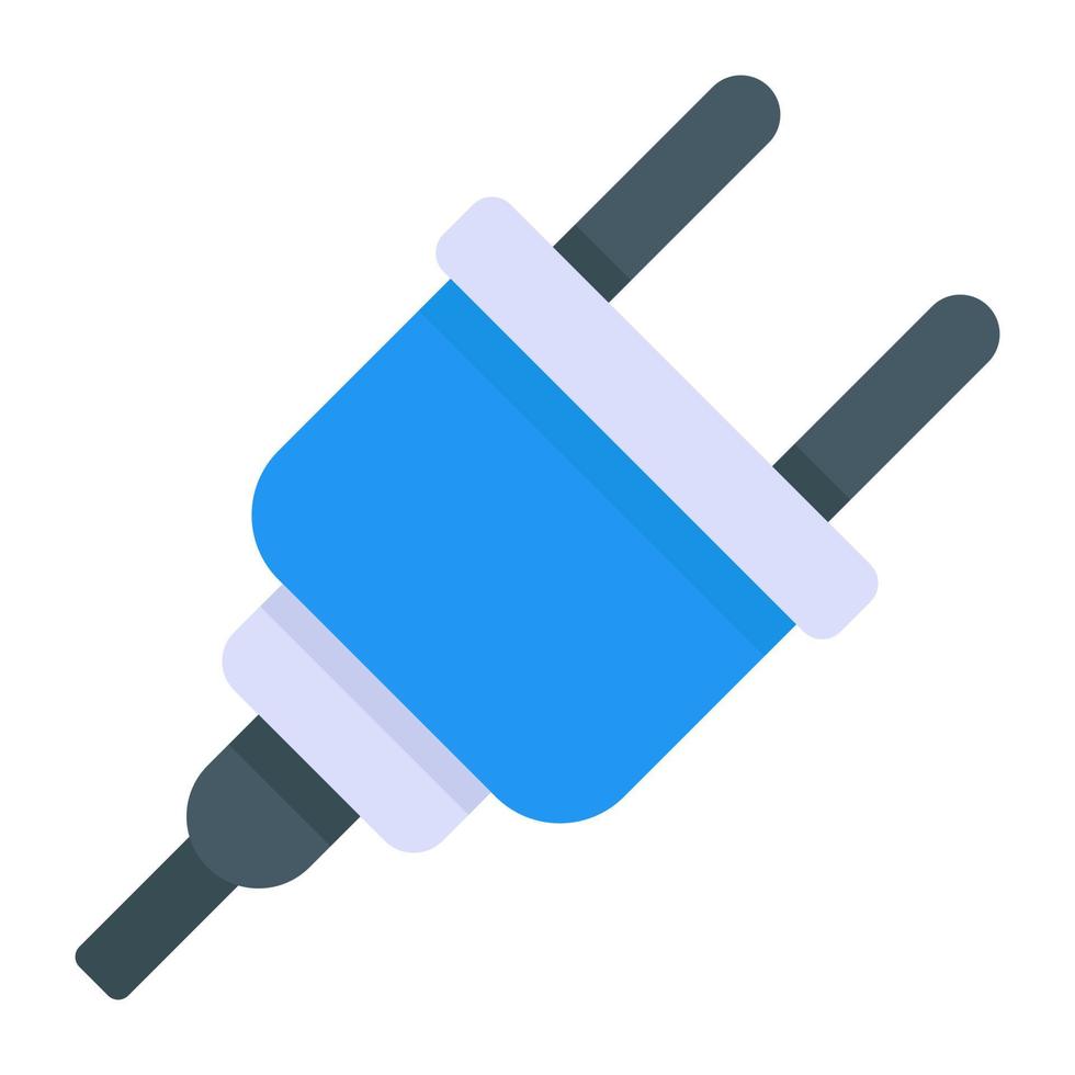 Trendy flat icon of plug vector