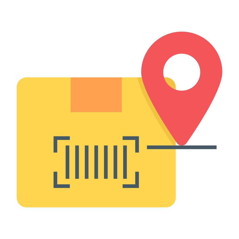 Trendy flat icon of tracking code vector