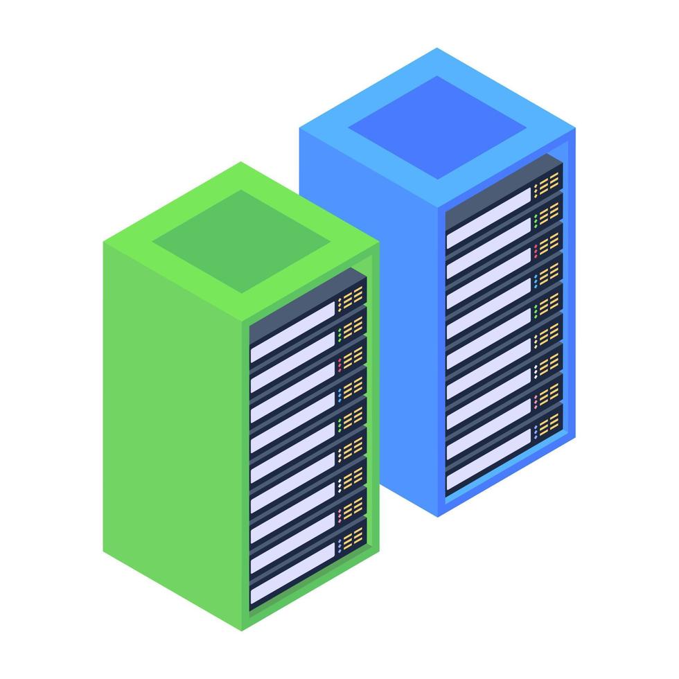 Icon of big data in isometric design vector