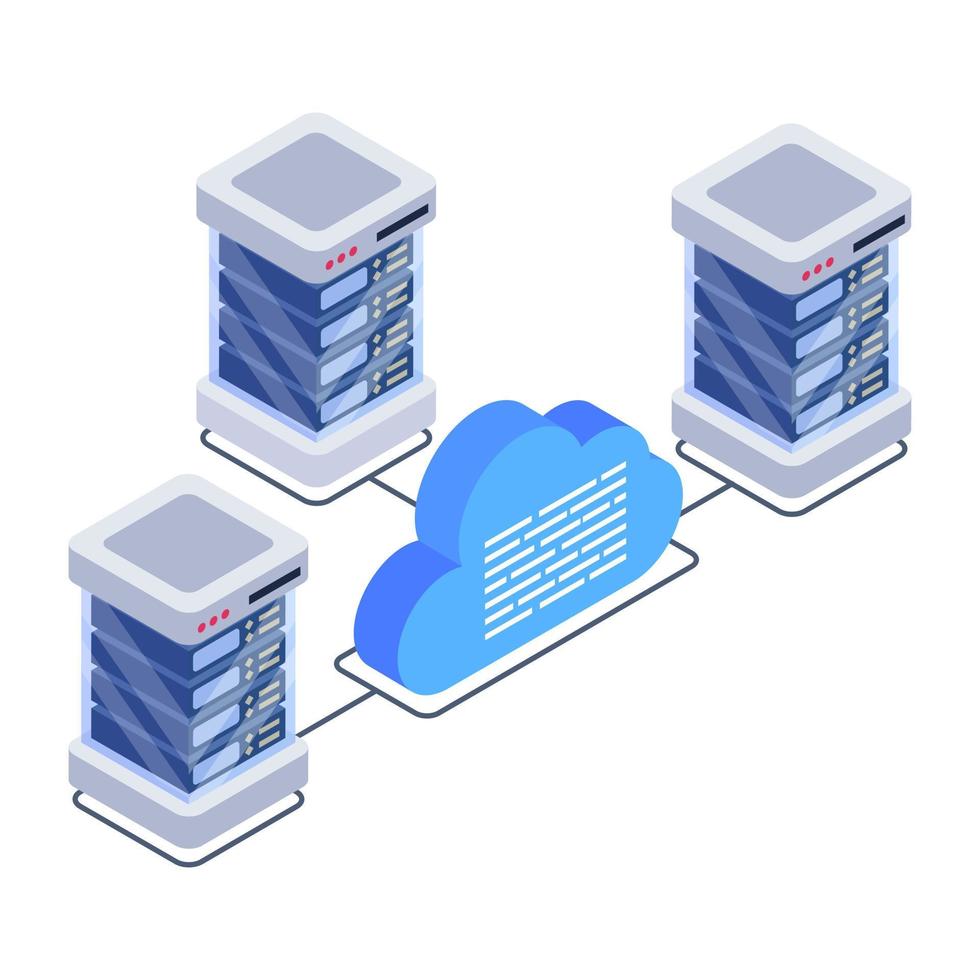 Icon of big data in isometric design vector