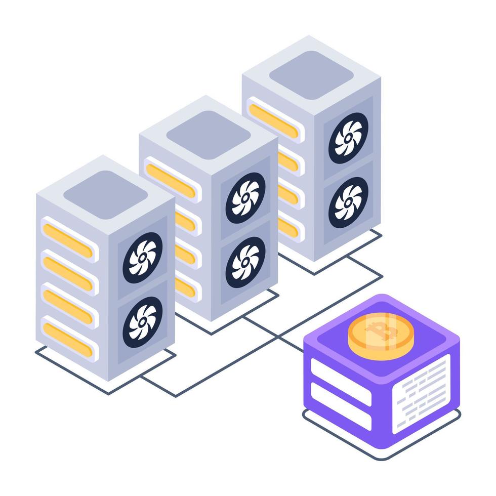 Icon of big data in isometric design vector