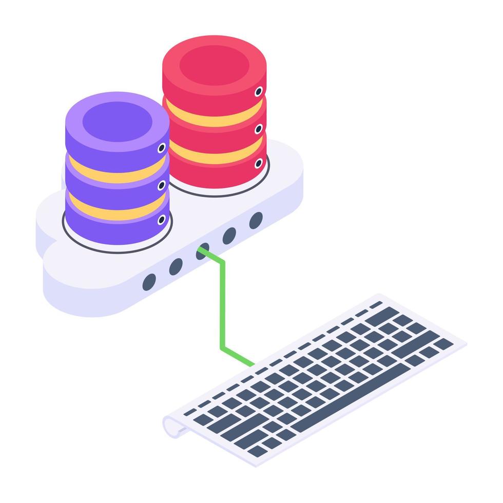 Icon of big data in isometric design vector