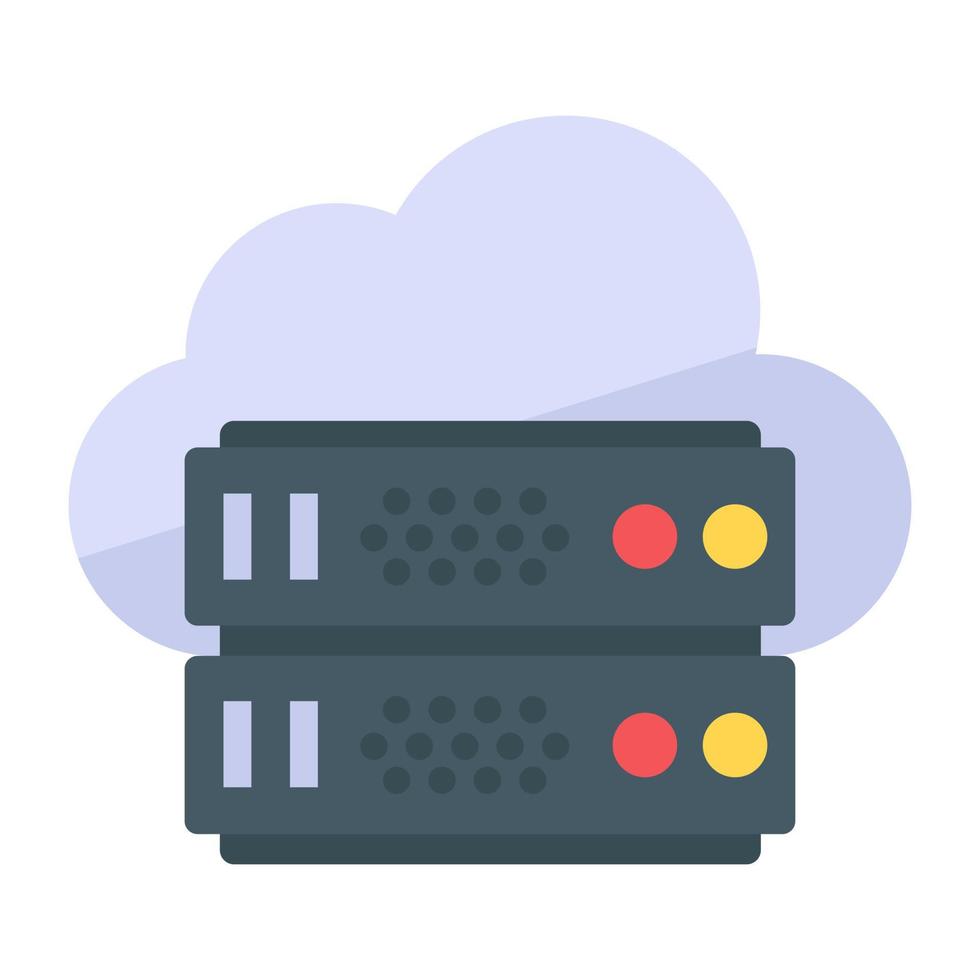 Server in flat style icon vector