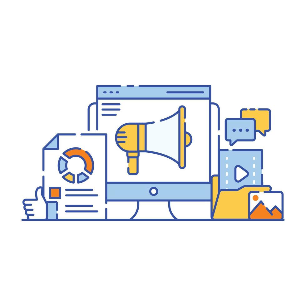 ilustración diseño vectorial de minería de datos. vector