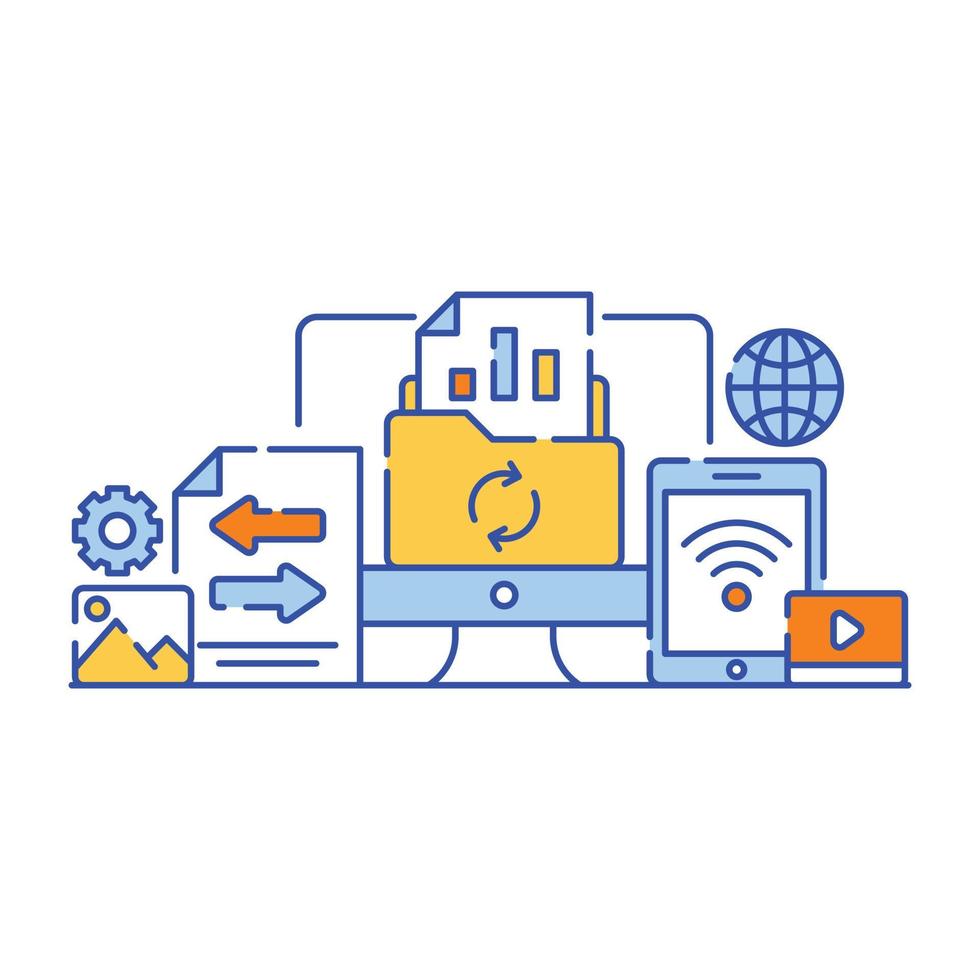 Illustration vector design of data mining.